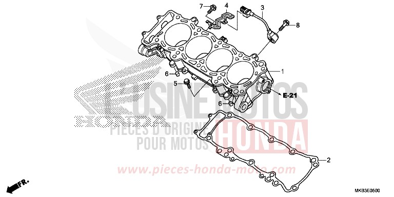 CYLINDRE de CBR1000RR SP SP1 SP2 ROSS WHITE (NH196K) 2015